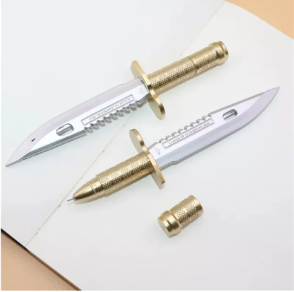 1 Pc Golden Gel Pen – Creative Gift Pen for Students School Use